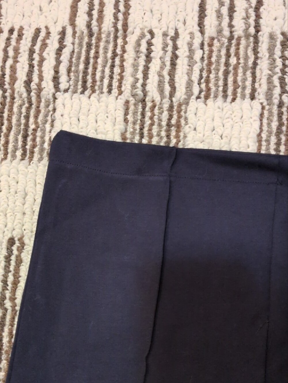 Women's Wide-Leg Pull-On Pants in Navy Blue. - Picture 7 of 7